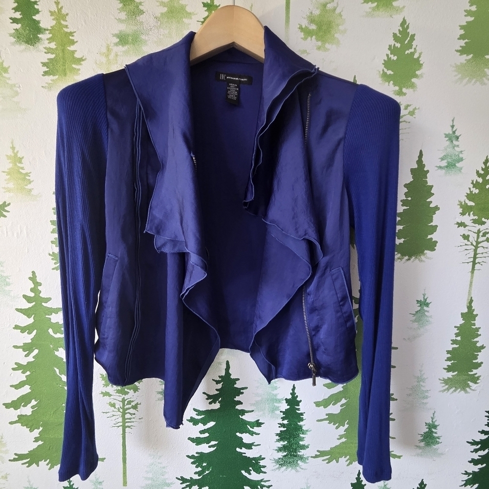 INC International Concepts Layered Blue Jacket - Picture 2 of 9